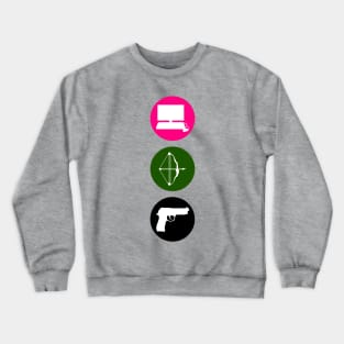 Team Arrow - Colorful Symbols - Weapons Crewneck Sweatshirt